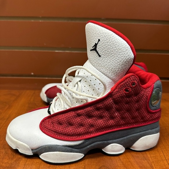 Jordan Red and White Sneakers - Picture 5 of 9